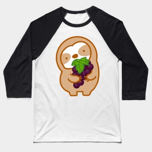 Cute Grapes Sloth Baseball T-Shirt